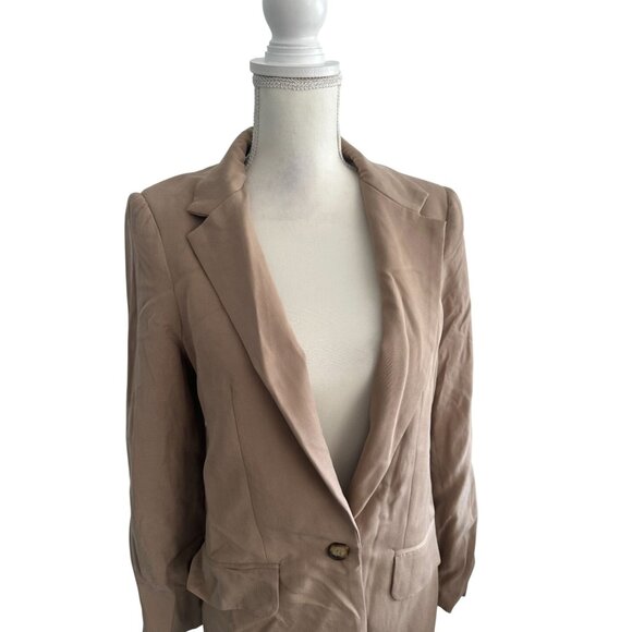 REFORMATION Tan Casual Blazer Jacket Size Medium - Picture 2 of 9